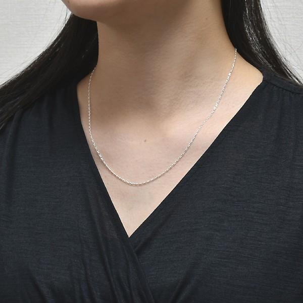 シルバーチェーン50cmに変更 シルバー925 フォックステールチェーン ネックレス 幅3mm 50cm