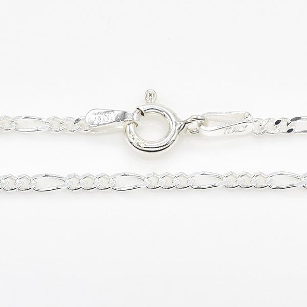 シルバーチェーン シルバー925 ネックレス チェーン フィガロチェーン 1.8mm 50cm_2