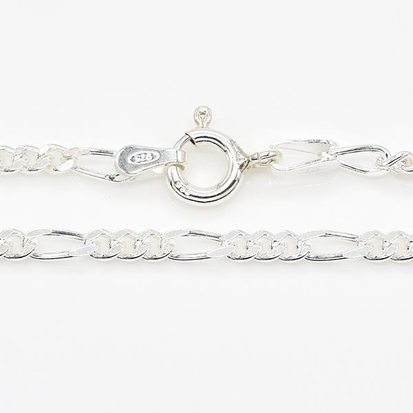 シルバーチェーン シルバー925 ネックレス チェーン フィガロチェーン 2.5mm 50cm_2