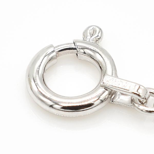 ネックレスチェーン 18金 K18 アズキチェーン 0.8mm ホワイト