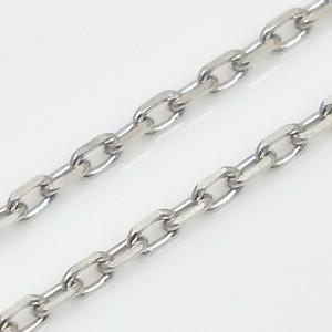 ネックレスチェーン プラチナ Pt850 アズキチェーン 1.0mm スライドピン式 長さオーダーチェーン 40cm〜120cm 日本製 ロングネックレスの画像