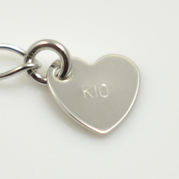 アジャスターチェーン 10金 K10 ゴールド 延長 チェーン5cm ハートのプレート付き 日本製 ホワイトゴールド |  | 04