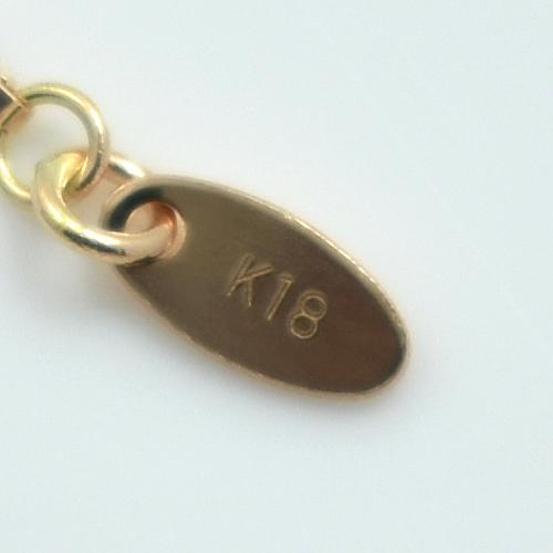 ネックレスチェーン 18金 K18 ダイヤカットボールチェーン 0.8mm 長さ