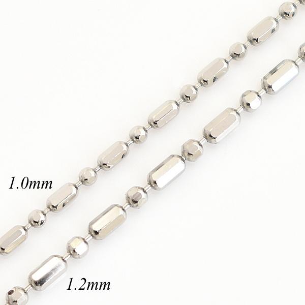 ネックレスチェーン プラチナ Pt850 ミニパルテノンチェーン 1.0mm 長さオーダーチェーン 40cm〜120cm 日本製の画像