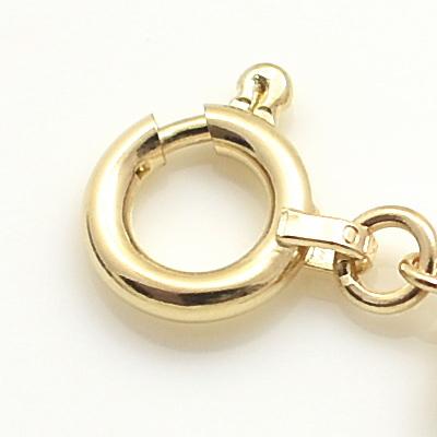 ネックレスチェーン 10金 K10 アズキチェーン 0.8mm スライドピン式  長さオーダーチェーン 40cm〜120cm 日本製の画像