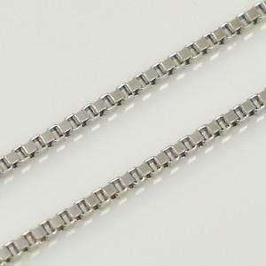 ネックレスチェーン プラチナ Pt850 ベネチアンチェーン 0.6mm スライドピン式 長さオーダーチェーン 40cm〜120cm 日本製 ロングネックレスの画像