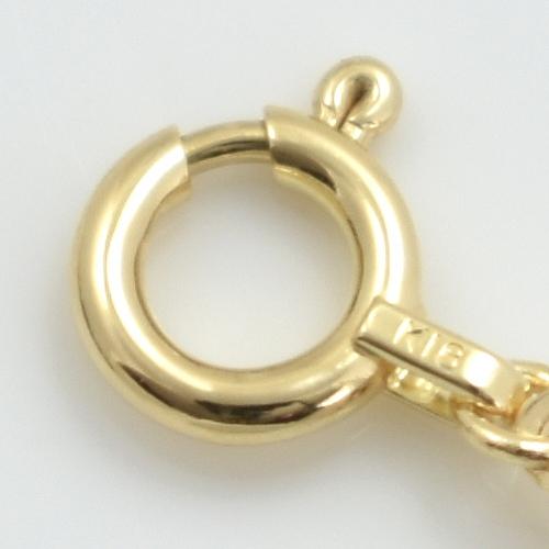 ネックレスチェーン 18金 K18 ベネチアンチェーン 0.8mm スライドピン