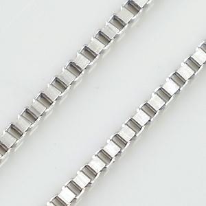 ネックレスチェーン プラチナ Pt850 ベネチアンチェーン 0.8mm ネックレスチェーン プラチナ Pt850 ベネチアンチェーン 0.8mm