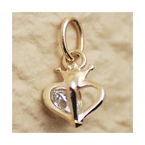 K10 ペンダントトップ 10金 パーツ イエローゴールド ハート クラウン