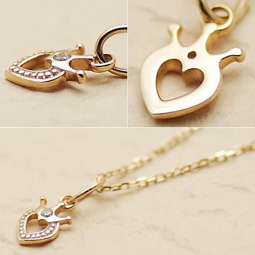 K10 ペンダントトップ 10金 パーツ イエローゴールド ハート 王冠 人気