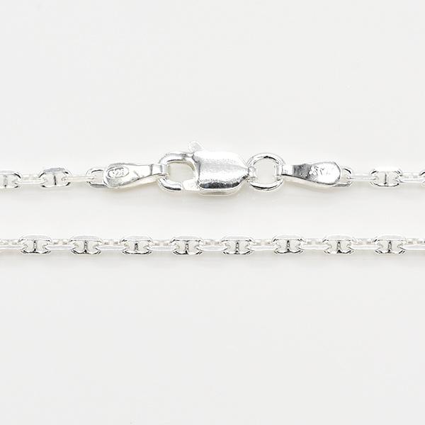 SILVER925ネックレス マリーナチェーン 50㌢ 3㍉強 11.5㌘ シルバー