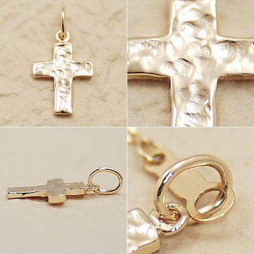 K10 ペンダントトップ 10金 パーツ クロスモチーフ ゴールド イエロー