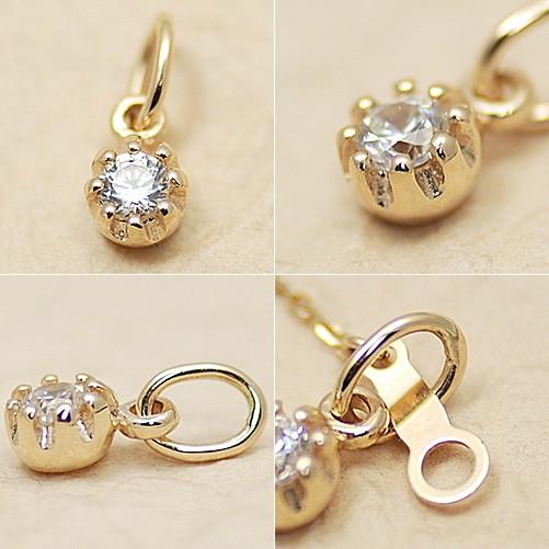 K10 ペンダントトップ 10金 パーツ 一粒デザイン プチペンダント