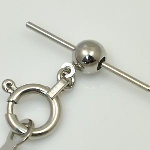 ネックレスチェーン プラチナ Pt850 アズキチェーン 1.2mm スライドピン式 長さオーダーチェーン 40cm〜120cm 日本製 ロングネックレスの画像