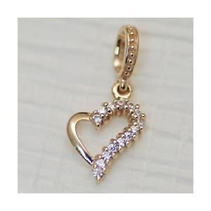K10 ペンダントトップ 10金 パーツ イエローゴールド オープンハート