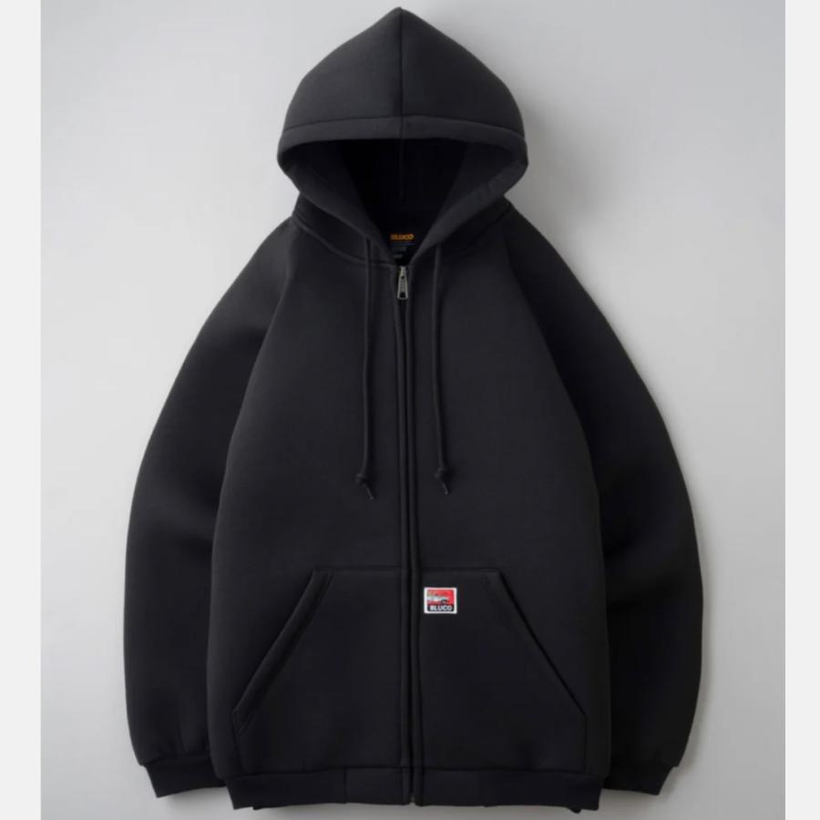 XLサイズ BLUCO ブルコ ねむ ジップパーカー BONDING KNIT ZIP HOODIE 