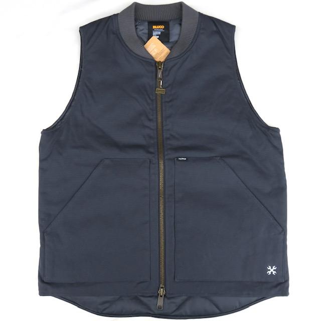 Mサイズ BLUCO RIB COLLAR DUCK VEST ダック ベスト チャコール ブルコ | BLUCO
