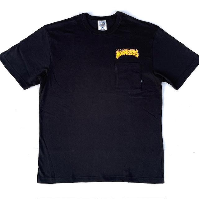 Lサイズ ブルコ MOONEYES x DOGTOWN x BLUCO コラボ ポケットTシャツ -Fire- ブラック色 ムーンアイズ | BLUCO | 02