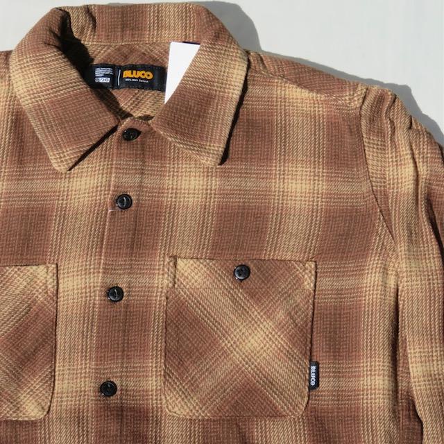 Lサイズ BLUCO ブルコ ネルシャツ 注文 オンブレチェック OMBRE