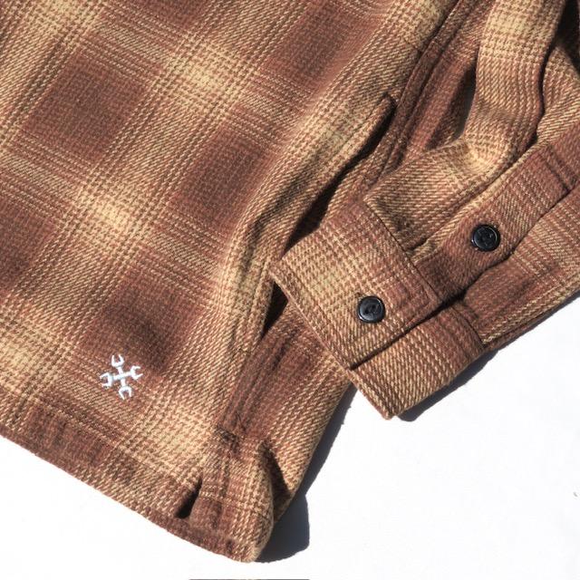 Lサイズ BLUCO ブルコ ネルシャツ 注文 オンブレチェック OMBRE