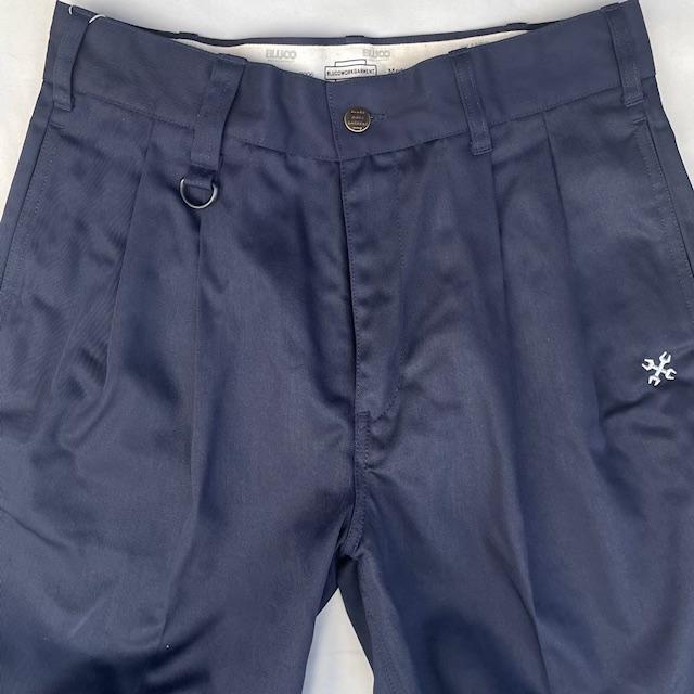 Mサイズ BLUCO ブルコ 2タック ワークパンツ 2TUCK WORK PANTS ネイビー色 | BLUCO | 02