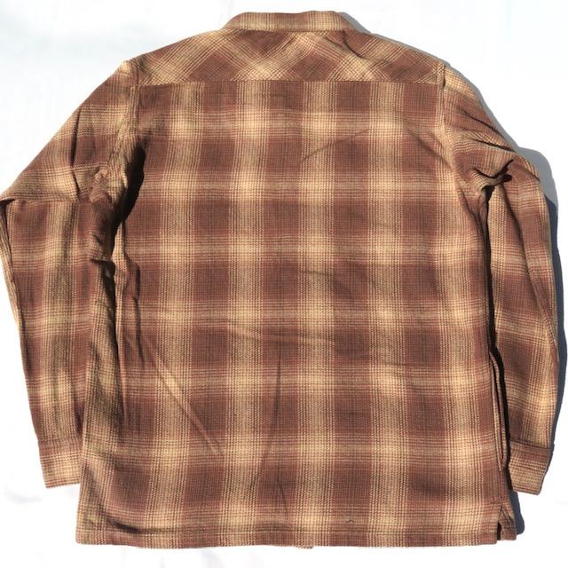 Lサイズ　ブルコ　BLUCO ネルシャツ　ブラウン　新品 Lサイズ BLUCO ブルコ ネルシャツ オンブレチェック OMBRE FLANNEL