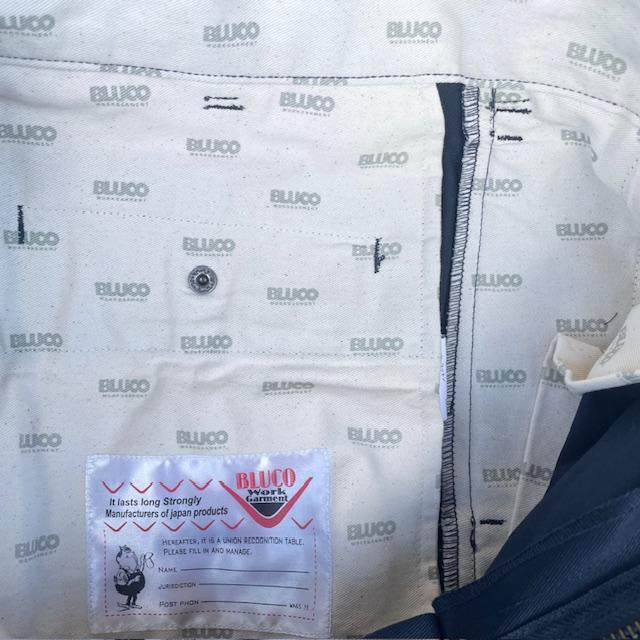 Mサイズ BLUCO ブルコ 2タック ワークパンツ 2TUCK WORK PANTS ネイビー色 | BLUCO | 05