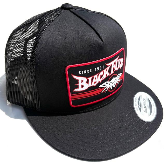 ブラックフライ FLY GTO PATCH TRUCKER スナップバック メッシュキャップ ブラック/レッド Blackflys | BLACK FLYS | 01