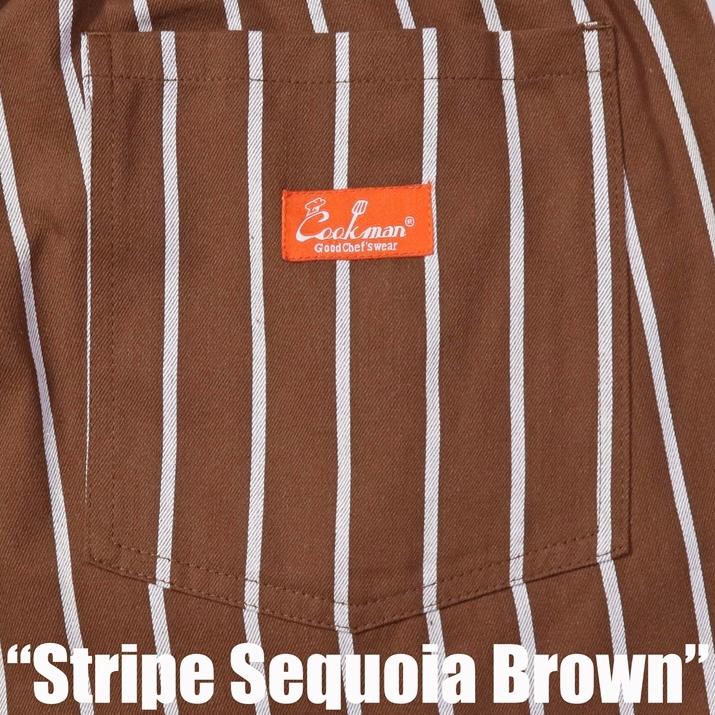 COOKMAN（クックマン） Lサイズ シェフパンツ Stripe Sequoia Brown