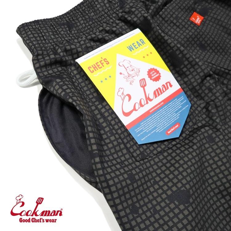 COOKMAN（クックマン） Lサイズ シェフパンツ Sauce Splash Camo BLACK ソーススプラッシュ カモ ブラック ...