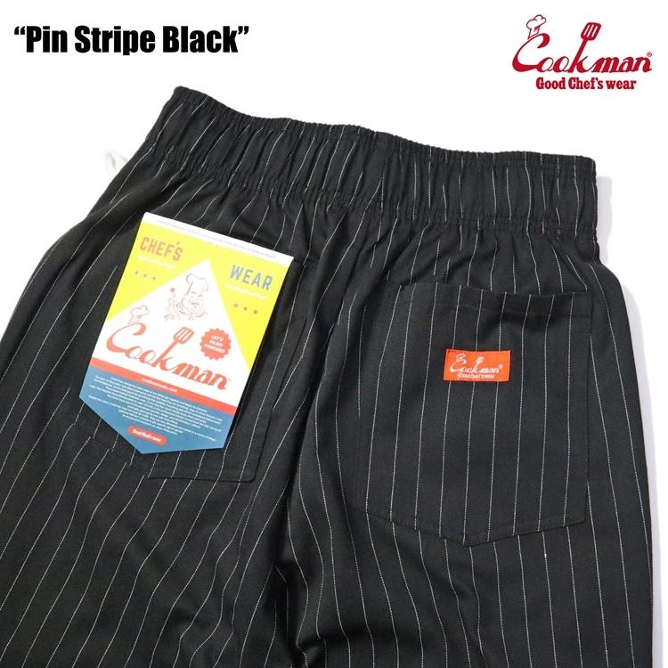 Lサイズ COOKMAN シェフパンツ Pin Stripe Black ピンストライプ ブラック クックマン Chef Pants 黒色 | COOKMAN | 02