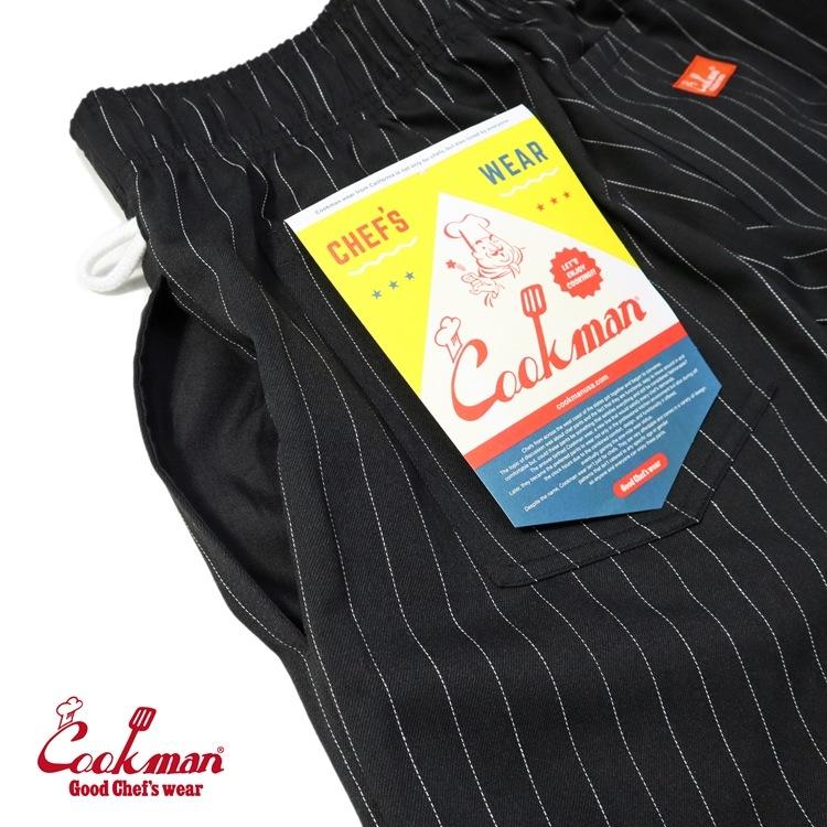 Lサイズ COOKMAN シェフパンツ Pin Stripe Black ピンストライプ ブラック クックマン Chef Pants 黒色 | COOKMAN | 03