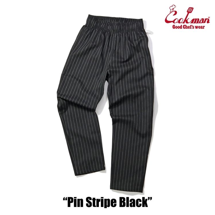 Lサイズ COOKMAN シェフパンツ Pin Stripe Black ピンストライプ ブラック クックマン Chef Pants 黒色 | COOKMAN | 07