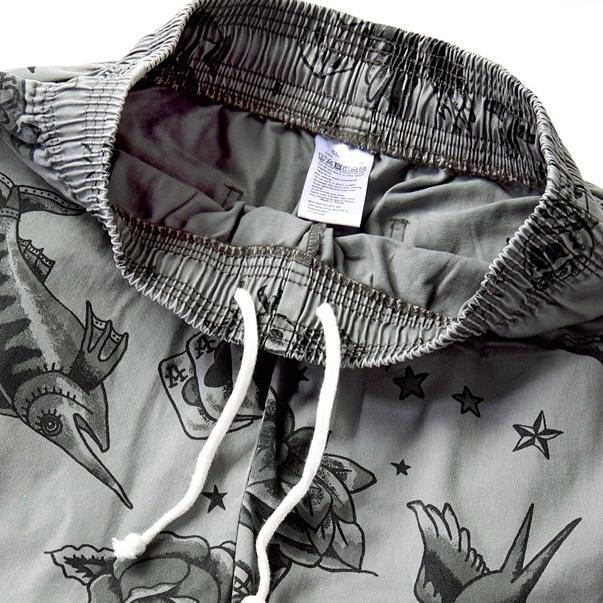 COOKMAN Lサイズ シェフパンツ Old Tattoo Gray オールド