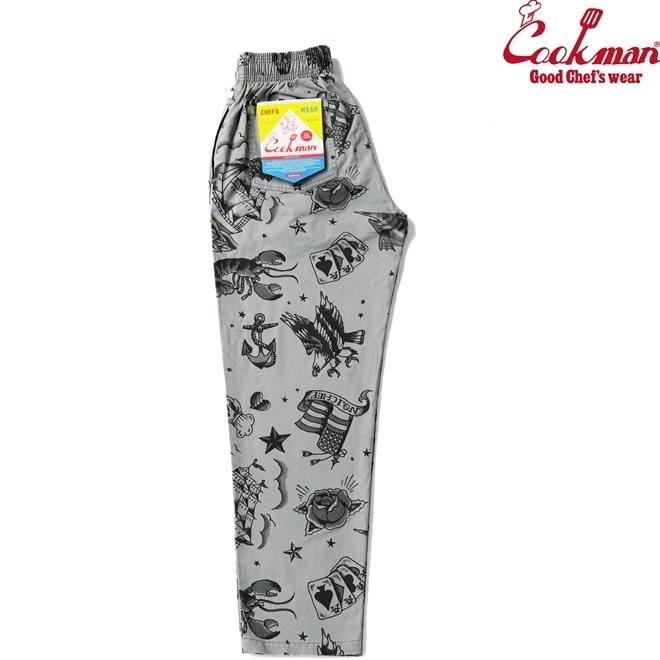 COOKMAN（クックマン） Sサイズ シェフパンツ Old Tattoo Gray