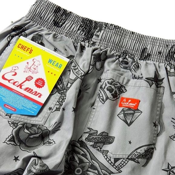 COOKMAN（クックマン） Sサイズ シェフパンツ Old Tattoo Gray
