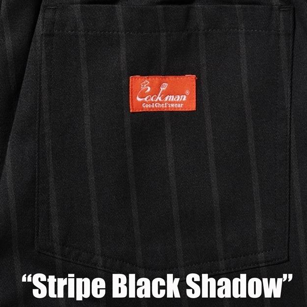 COOKMAN Mサイズ シェフパンツ Stripe Black shadow ストライプ