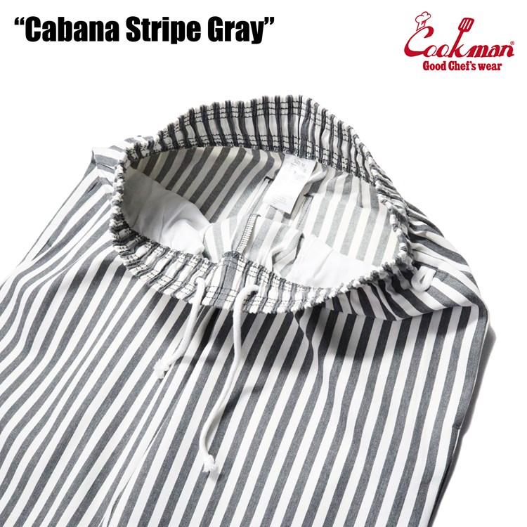 Lサイズ COOKMAN シェフパンツ Cabana Stripe Gray ストライプ グレー クックマン Chef Pants｜flashcadillackustom｜07