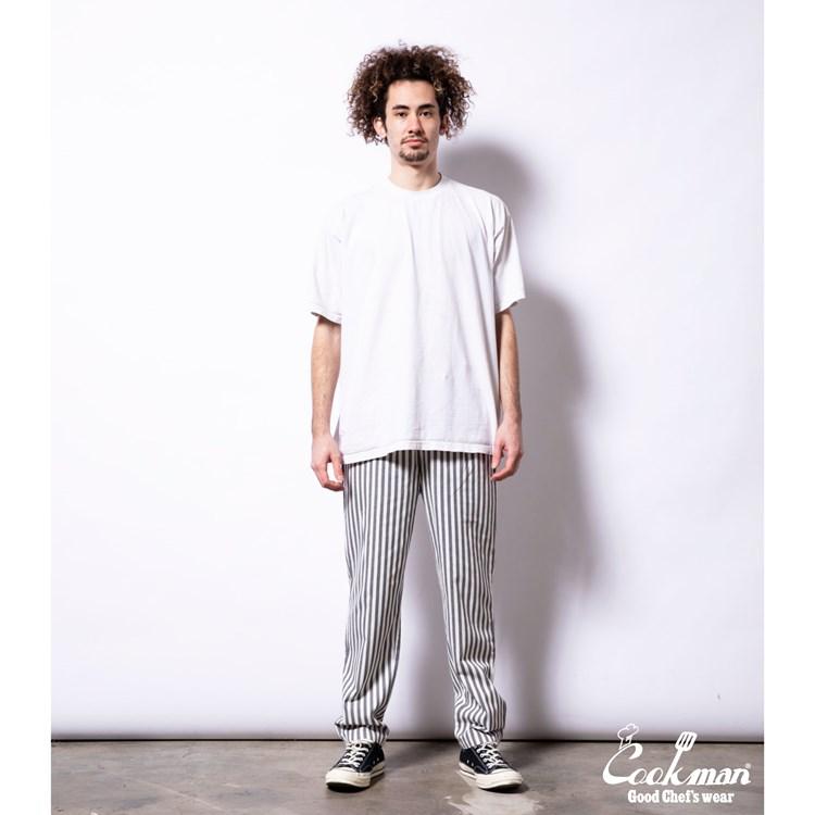 Lサイズ COOKMAN シェフパンツ Cabana Stripe Gray ストライプ グレー クックマン Chef Pants｜flashcadillackustom｜08