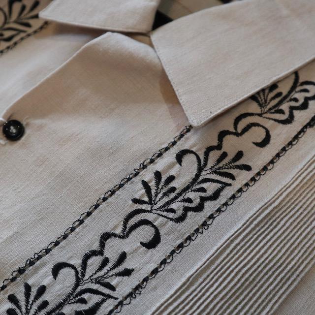 サイズ42 Estrella Standard (ESG-20LP-LBEB) L/S GUAYABERA REJILLADA