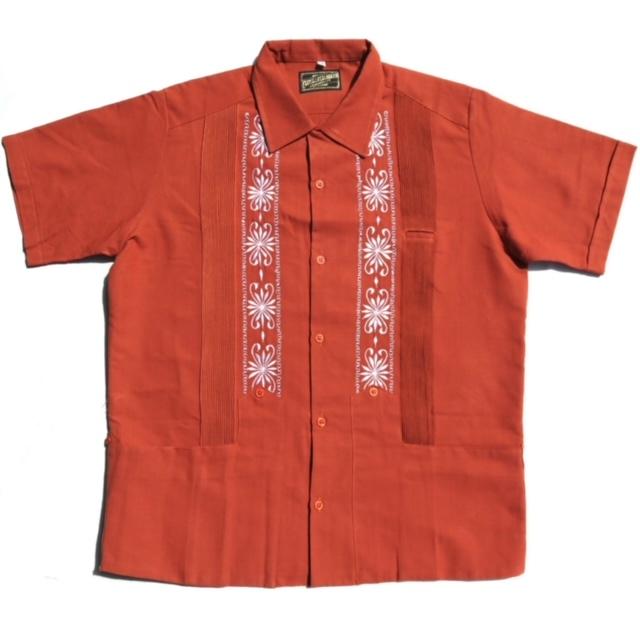 サイズ38 Estrella Standard キューバシャツ S/S GUAYABERA REJILLADA 