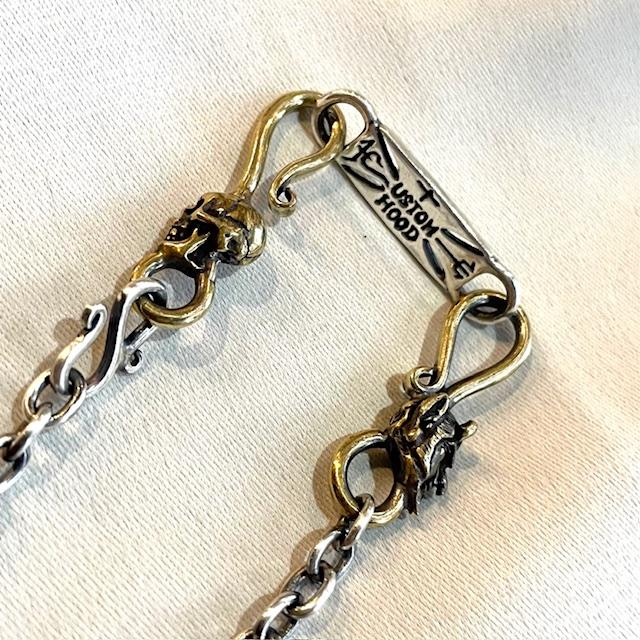 galcia ガルシア ダイス ネックレス シルバー スカル レッドデビル チェーン Silver925の画像