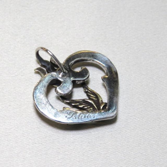 galcia ガルシア SWALLOW & HEART ペンダントトップ つばめ 20NT 