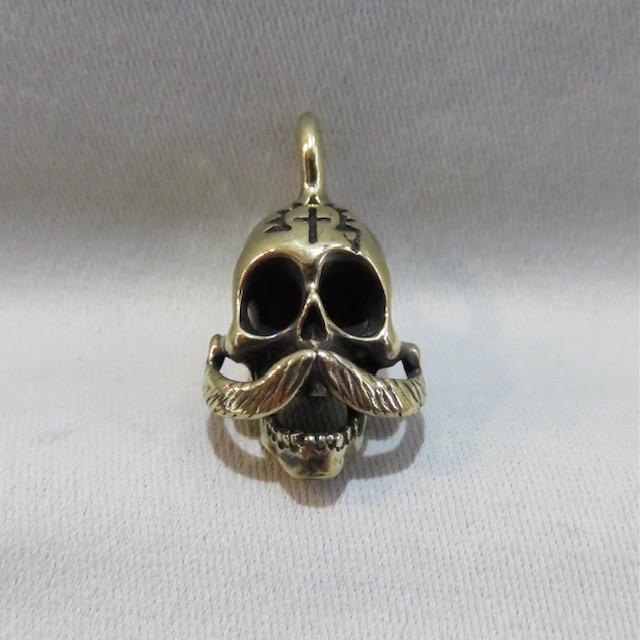 ガルシアgalcia スカルフックネックレス 石入りスカルトップ