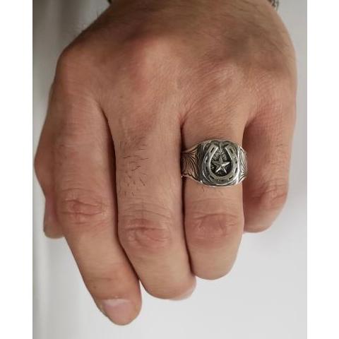 【美品】galcia ガルシア ホースシューリング　指輪　シルバーリング サイズ21 galcia ガルシア ホースシュー シルバーリング R-MHS002NSB