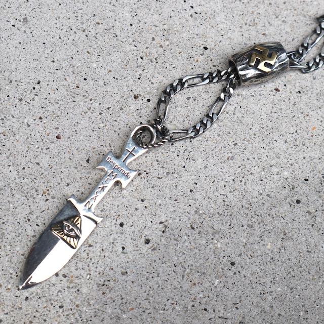 galcia ガルシア デスペラード ナイフ ネックレス シルバー 70cm