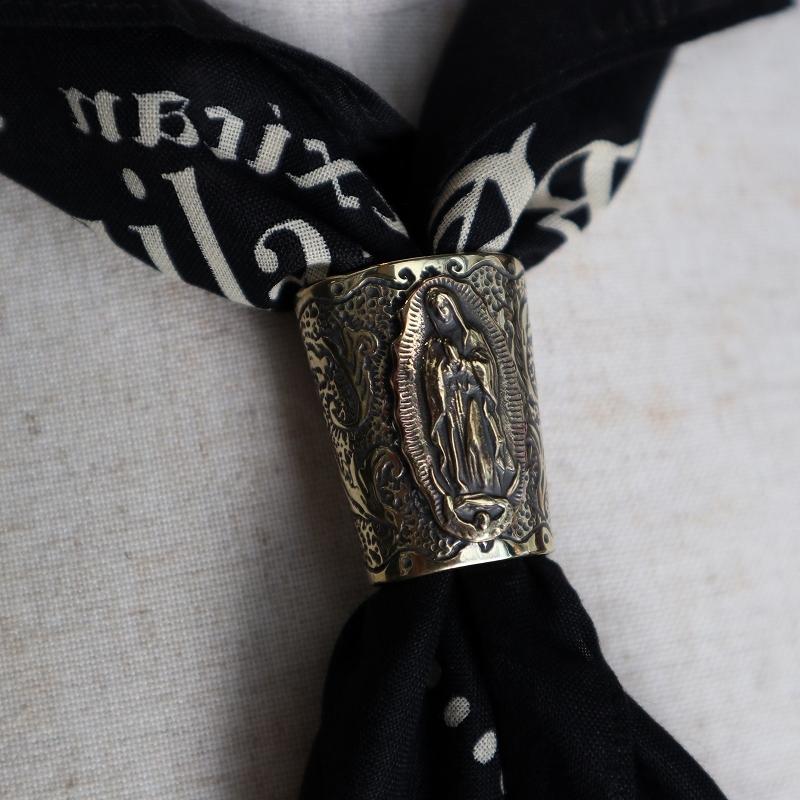 galcia ガルシア 21NT-BSGM001 バンダナ スライダーリング ブラス GUADALUPE MARIA バンダナ付き