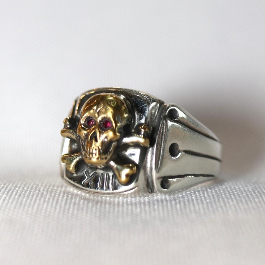 都内で サイズ23 S.ルビー入り BONES CROSS SKULL ガルシア galcia 23号～