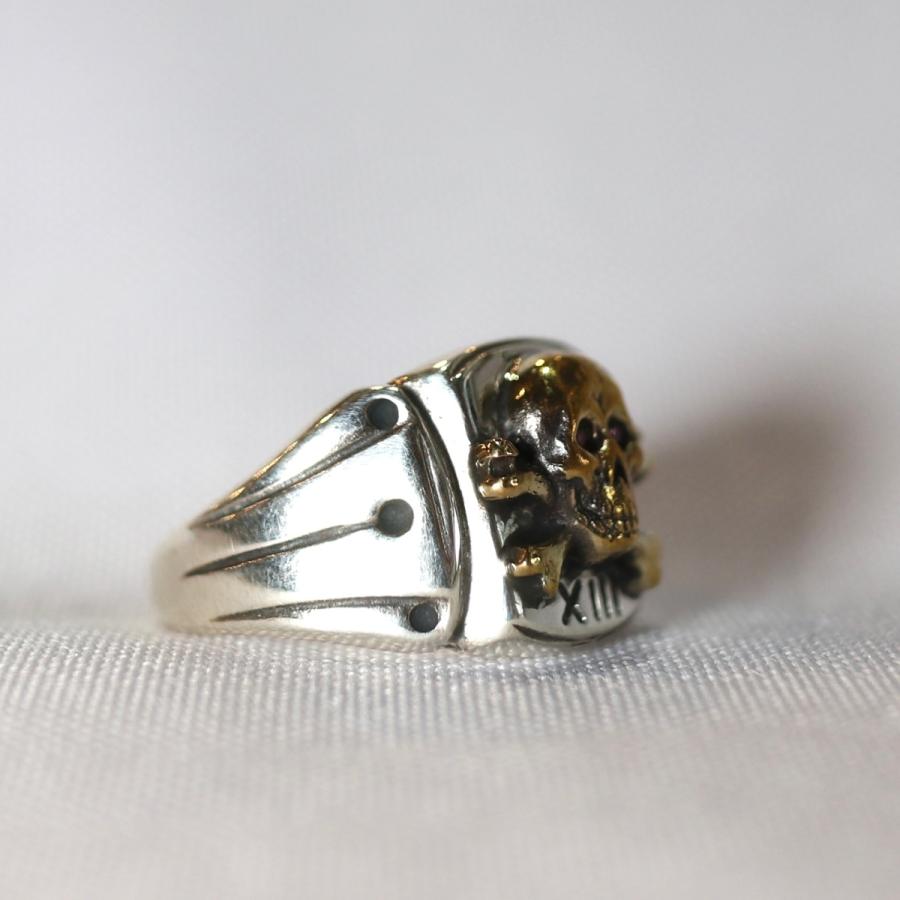 サイズ23 galcia ガルシア SKULL CROSS BONES S.ルビー入り
