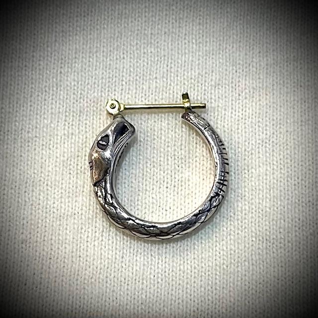 galcia ガルシア 24P-SSN001S SNAKE & SKULL ヘビ 蛇 ピアス シルバー